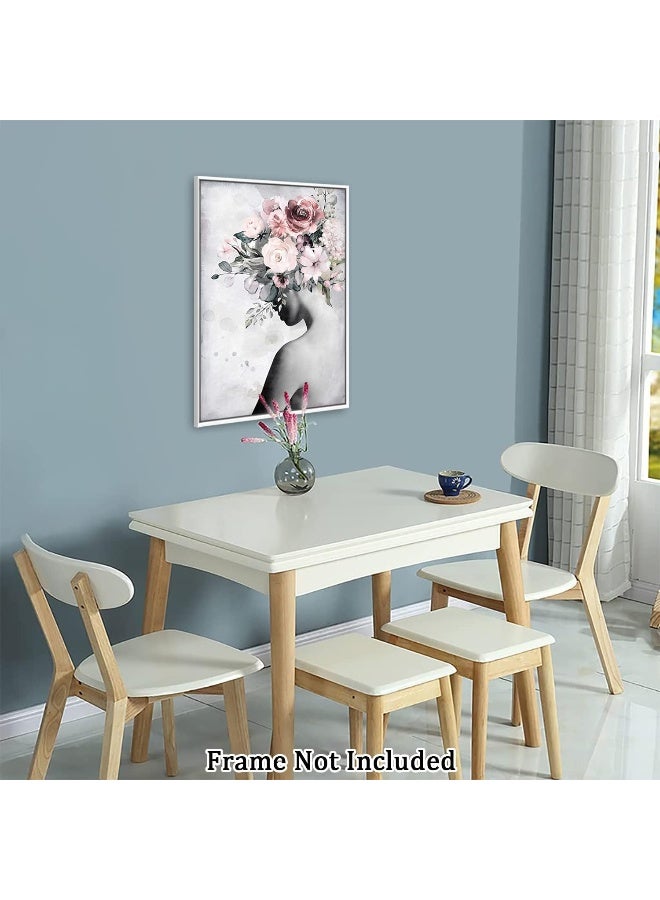 Home Trove Oitrela Canvas Prints Wall Art For Home and Office Wall Decoration Floral Woman Canvas Artwork Print Painting Picture Modern Modern Abstract Unframe Wall Art for Living Room Bedroom Kitchen 12x18inch  - Image 4