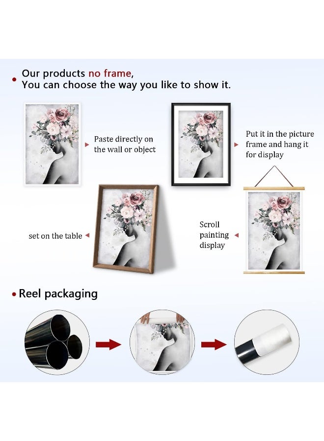 Home Trove Oitrela Canvas Prints Wall Art For Home and Office Wall Decoration Floral Woman Canvas Artwork Print Painting Picture Modern Modern Abstract Unframe Wall Art for Living Room Bedroom Kitchen 12x18inch  - Image 2