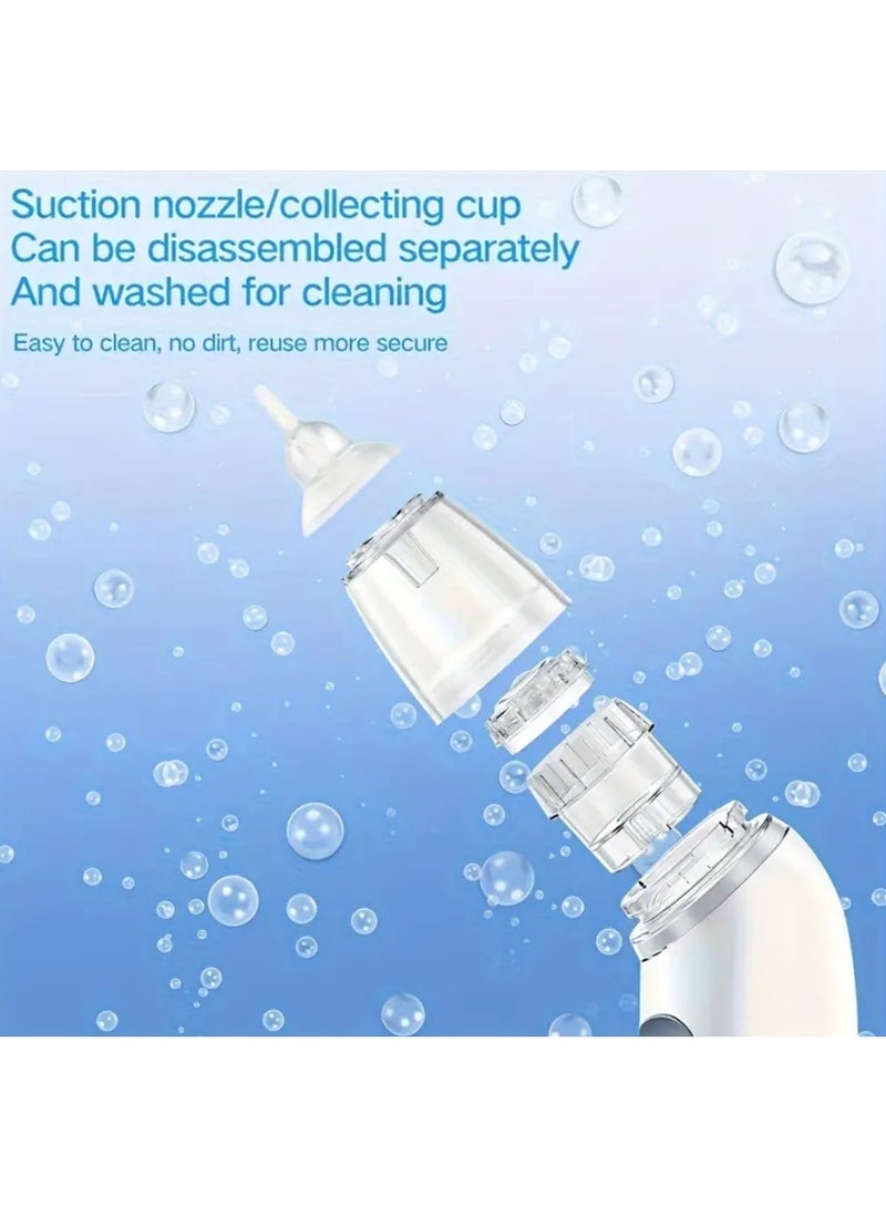 معجب شفاط انف كهربائي للاطفال، 3 رؤوس سيليكون و3 مستويات للشفط، مضاد للتدفق العكسي لحديثي الولادة والاطفال الصغار، وظيفة مهدئة مع الموسيقى والضوء - Image 5