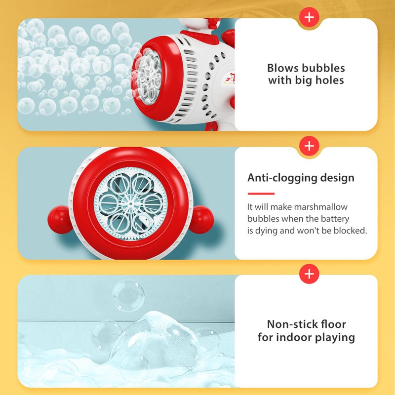 Super Wings Bubble Gun Blaster with Bubble Refill Solution for Kids, Bubble Machine with Jett Figure for Toddlers, Bubble Blaster for Wedding Birthday Party, Bubble Maker for Summer Outdoor Backyard - Image 4