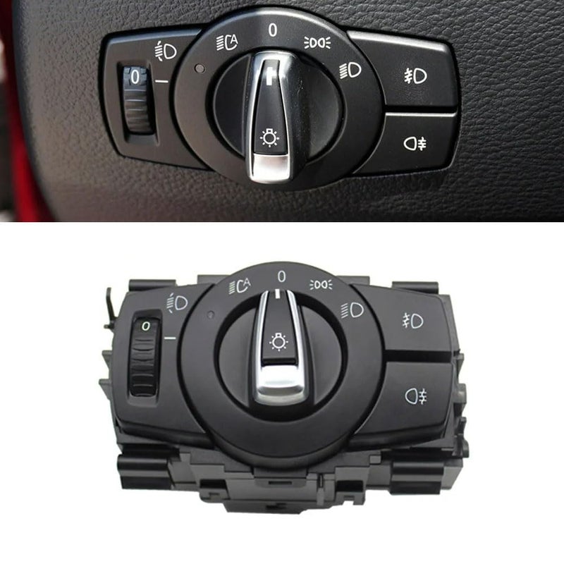 Goodithy Interior Headlight Knob Switch Assembly Head Light Knob Headlamp Control Button Switch Complete Replacement for BMW 13X1 Series E87 E88 E81 E82 E90 E91 E92 E93 E84 Model B - Image 2