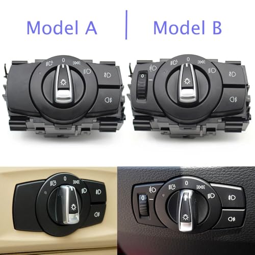 Goodithy Interior Headlight Knob Switch Assembly Head Light Knob Headlamp Control Button Switch Complete Replacement for BMW 13X1 Series E87 E88 E81 E82 E90 E91 E92 E93 E84 Model B - Image 3
