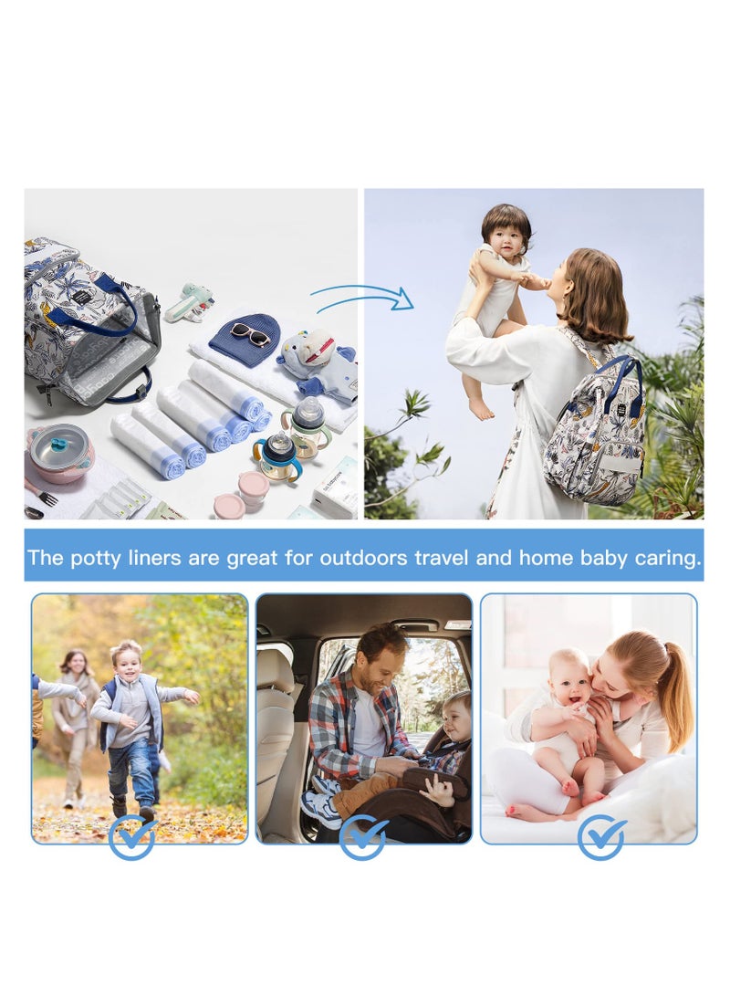 90 Disposable Portable Toilet Seat Liners for Kids with Drawstring Bags Ideal for Travel and Outdoor Use - Image 3