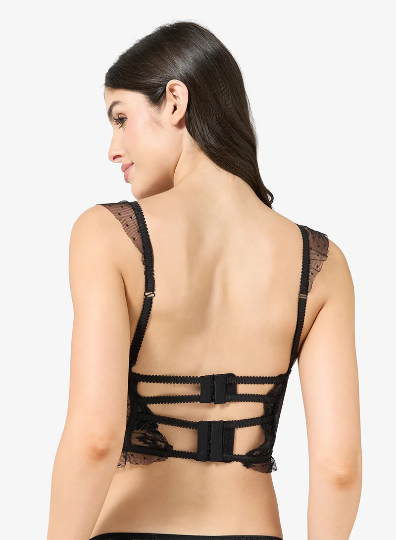 Ginger Sheer Lace Detail Bralette