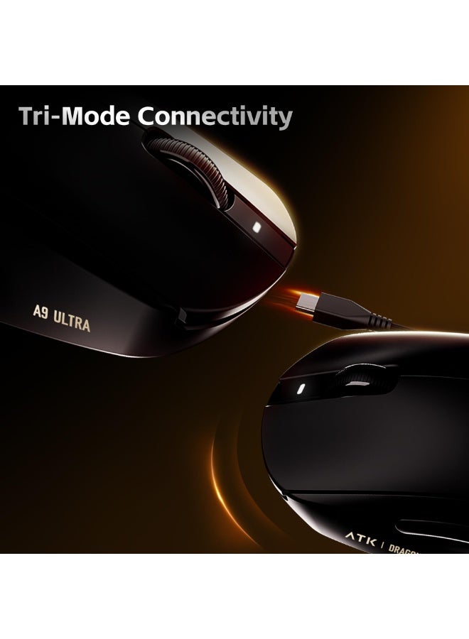 ATK Dragonfly A9 Wireless Gaming Mouse 53g Lightweight, PAW3395 SE Sensor, 18000 DPI, 1K Polling Rate, 150 Hr Battery Life, Tri-Mode 2.4G/BT/Wired, For PC/Mac - Image 3