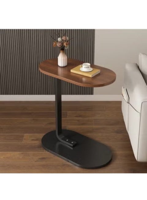 طاولة جانبية عصرية على شكل حرف C للأريكة والسرير من الخشب والمعدن