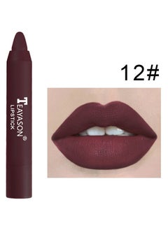 Liquid Matte Lipstick, Velvet Air Moisture Smooth Crayon Lip Stain, 24 Hour Super Stay Natural Nude Lipstick, Long Lasting Waterproof Lip Gloss Lipstick For Women, (No. 12 Single)