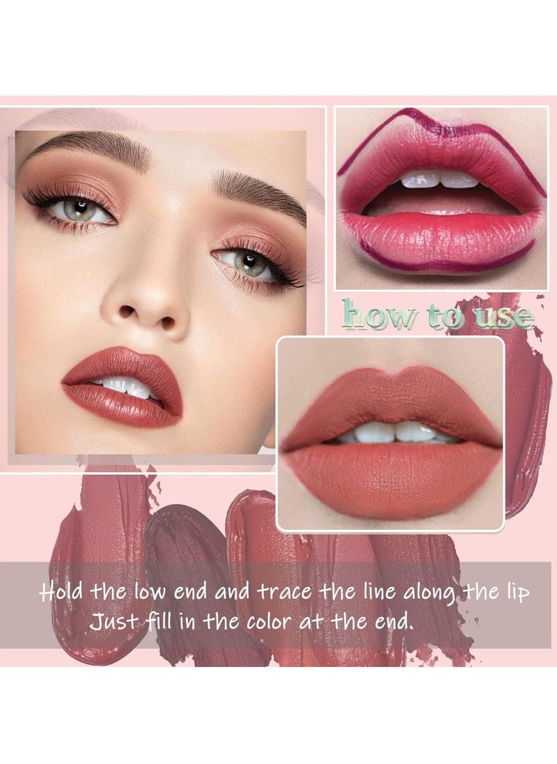 TEAYASON - Liquid Matte Lipstick, Velvet Air Moisture Smooth Crayon Lip Stain, 24 Hour Super Stay Natural Nude Lipstick, Long Lasting Waterproof Lip Gloss Lipstick For Women, (No. 12 Single) - Image 1