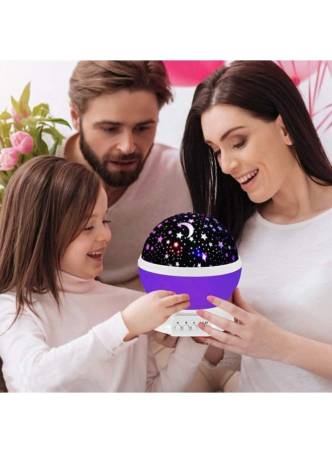 CBEX Kids Night Light Moon Star Night Light Rotating Star Projector Baby Night Light Night Lighting Lamp 4 Led 8 Modes With Usb Cable Best For Bedroom Nursery Kids Baby Children Birthday Gift - Image 4
