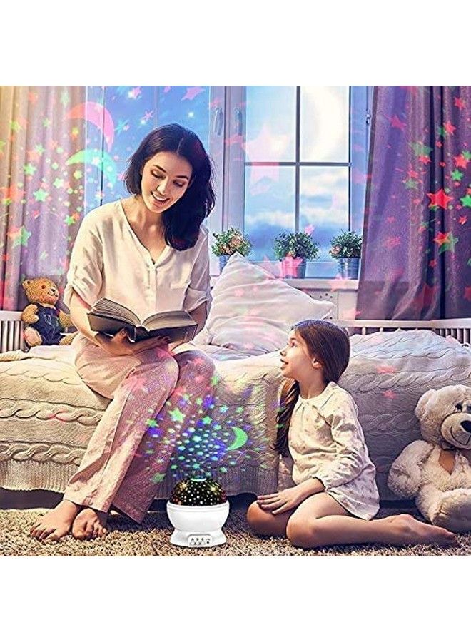 CBEX Kids Night Light Moon Star Night Light Rotating Star Projector Baby Night Light Night Lighting Lamp 4 Led 8 Modes With Usb Cable Best For Bedroom Nursery Kids Baby Children Birthday Gift - Image 3