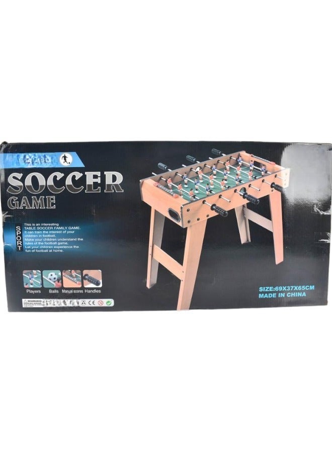 Soccer Supplement Football Soccer Table Board Game 6 Rods For Adults And Kids Wooden Foosball Board Game 69x37x65cm - Image 5