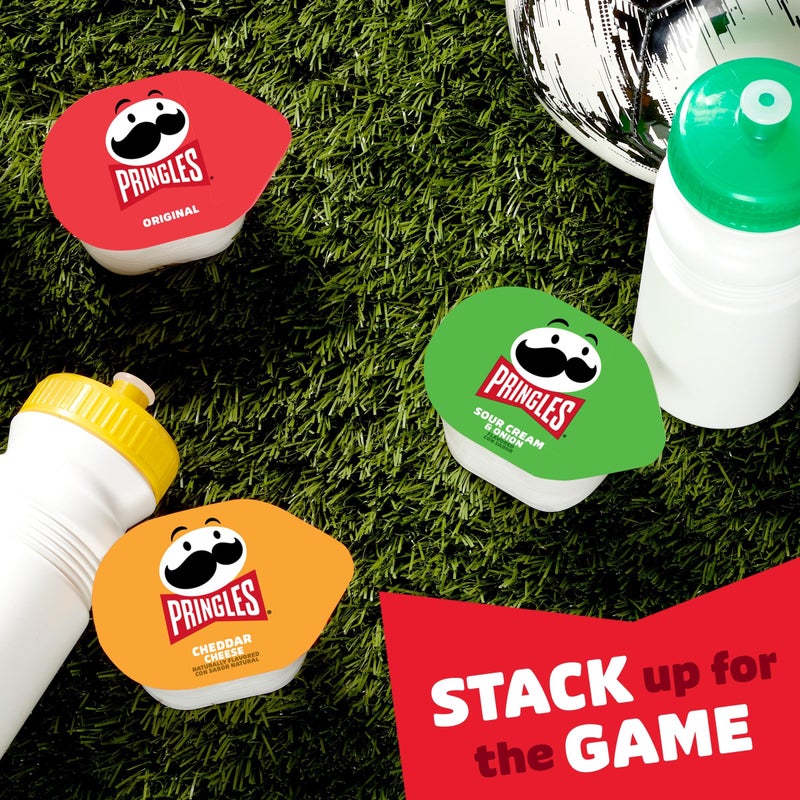 Pringles رقائق بطاطس برينجلز، وجبات غداء خفيفة، للذهاب، أكواب الوجبات الخفيفة، مجموعة متنوعة، علبة 12.9 أونصة (18 كوب) - Image 2