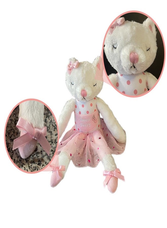 elskandi Caterina The Cat Ballerina Tooth Fairy Pillow for Girls, Tooth Fairy Gifts, Tooth Fairy Doll, Tooth Plush - The Ultimate Tooth Fairy Pillow Girl Keepsake with Tooth Fairy's Night Book - Image 3