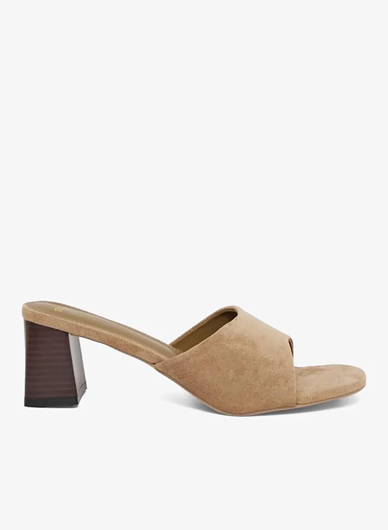 Styli Styli Women Khaki Block Heel Mules