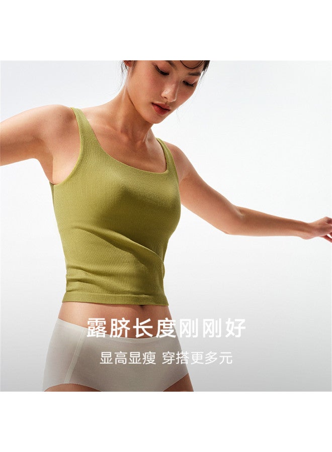 Maniform Song Qian Same Style U-Neck Mango Cup Wide Strap Built-In Bra Comfortable Stretch Skin-Friendly Camisole - Image 4