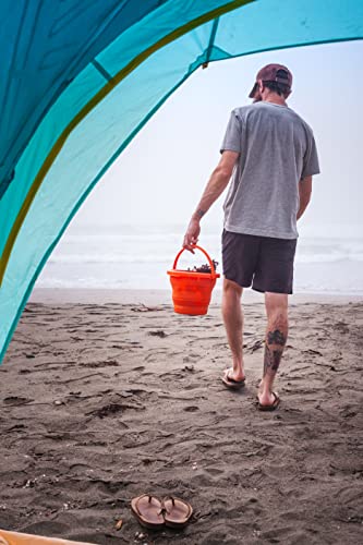 ust flexware collapsible bucket with strong, flexible, compact, BPA free design and sturdy handle for hiking, backpacking, camping and outdoor survival - Image 4