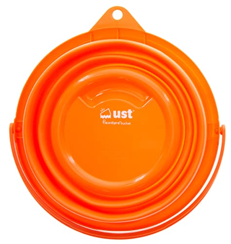 ust flexware collapsible bucket with strong, flexible, compact, BPA free design and sturdy handle for hiking, backpacking, camping and outdoor survival - Image 2