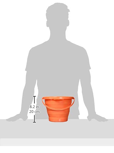 ust flexware collapsible bucket with strong, flexible, compact, BPA free design and sturdy handle for hiking, backpacking, camping and outdoor survival - Image 3