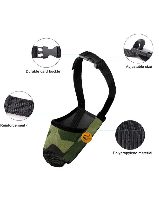 سايج سكوير كمامة جيش الكلاب، كمامة قابلة للتعديل للحيوانات الأليفة، شبكة من النايلون الناعم قابلة للتنفس، غطاء فم مضاد للعض والنباح للكلاب الصغيرة والمتوسطة والكبيرة (صغير) - Image 4