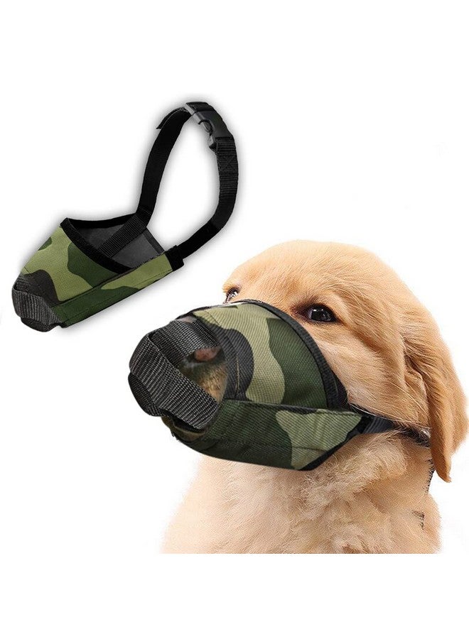 سايج سكوير كمامة جيش الكلاب، كمامة قابلة للتعديل للحيوانات الأليفة، شبكة من النايلون الناعم قابلة للتنفس، غطاء فم مضاد للعض والنباح للكلاب الصغيرة والمتوسطة والكبيرة (صغير) - Image 1