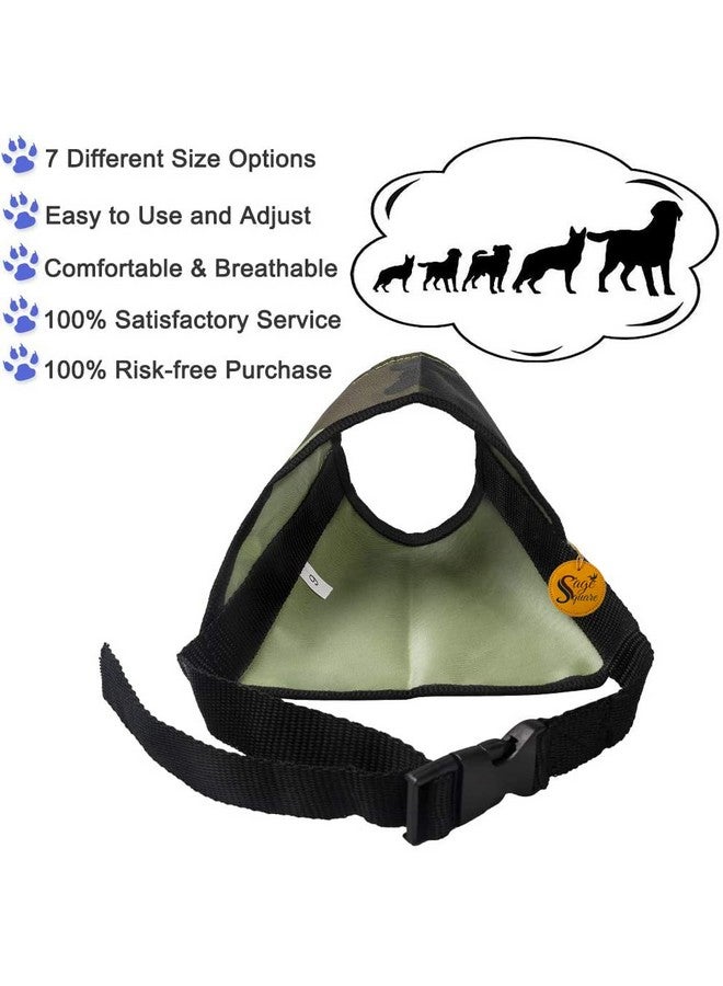 سايج سكوير كمامة جيش الكلاب، كمامة قابلة للتعديل للحيوانات الأليفة، شبكة من النايلون الناعم قابلة للتنفس، غطاء فم مضاد للعض والنباح للكلاب الصغيرة والمتوسطة والكبيرة (صغير) - Image 3