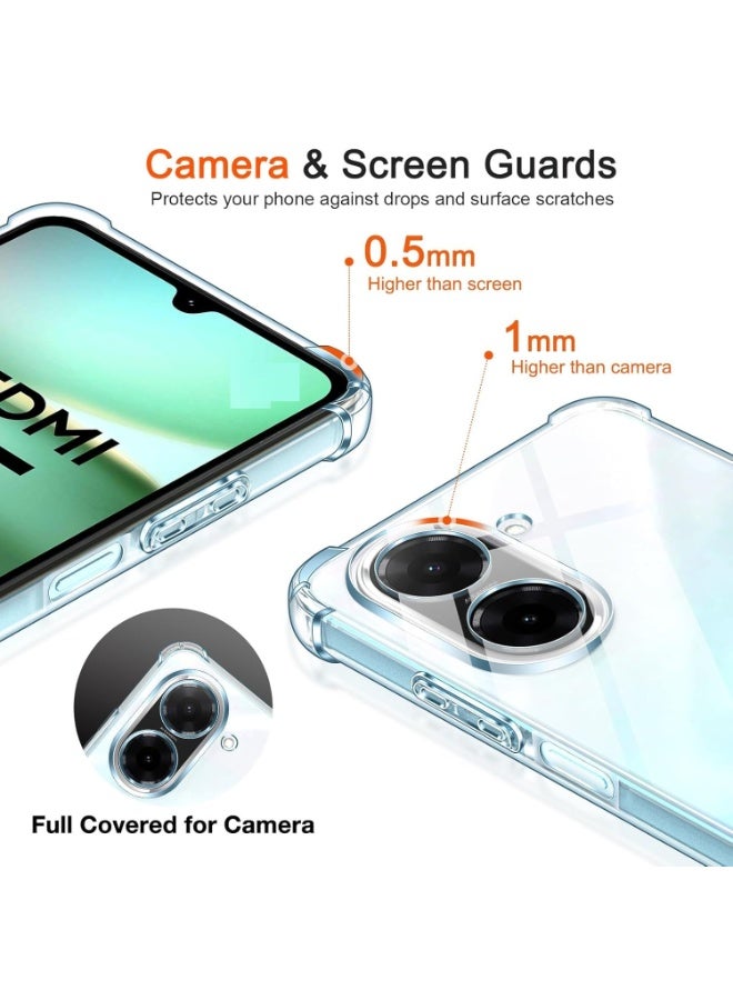 Case for Redmi A5 Soft Transparent TPU Lightweight Shock Protective Clear Cover with Camera Protection Designed for Redmi A5  - Image 4