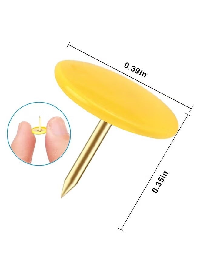 300 دبوس ضغط للوحة الفلين، ودبابيس مسطحة للملصقات، ودبابيس لوحة الإعلانات، ودبابيس ضغط ملونة للاستخدام المكتبي والمدرسة والشخصي - Image 4