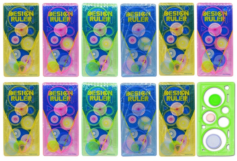 Asera هدايا عودة عيد الميلاد للأطفال مجموعة مسطرة مصممة هدايا للأطفال لعيد الميلاد لوازم القرطاسية المدرسية، (مجموعة من 12)، متعددة الألوان - Image 2