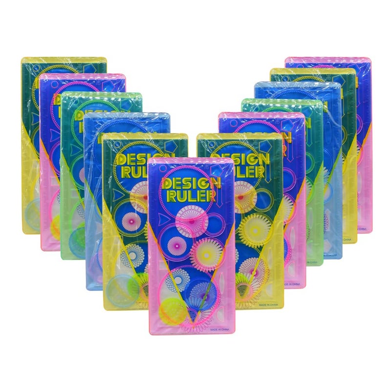 Asera هدايا عودة عيد الميلاد للأطفال مجموعة مسطرة مصممة هدايا للأطفال لعيد الميلاد لوازم القرطاسية المدرسية، (مجموعة من 12)، متعددة الألوان - Image 1