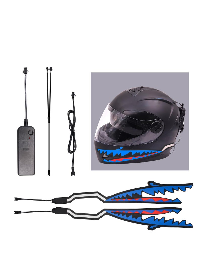 Generic - Motorcycle Helmet Light Bar, Cold Light Motorcycle Helmet LED Sticker Kit, Light Strip for Motorcycle Helmet DIY Night Signal Light Luminous Stripe Sticker, Motorcycle Light Strip Waterproof - Image 1