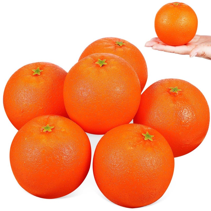 Unomor 3 Pack Artificial Oranges Lifelike Simulation For Home Decor - Image 2