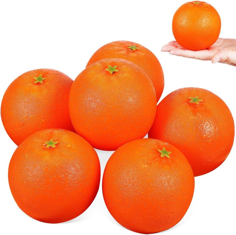 Unomor 3 Pack Artificial Oranges Lifelike Simulation For Home Decor - Image 1