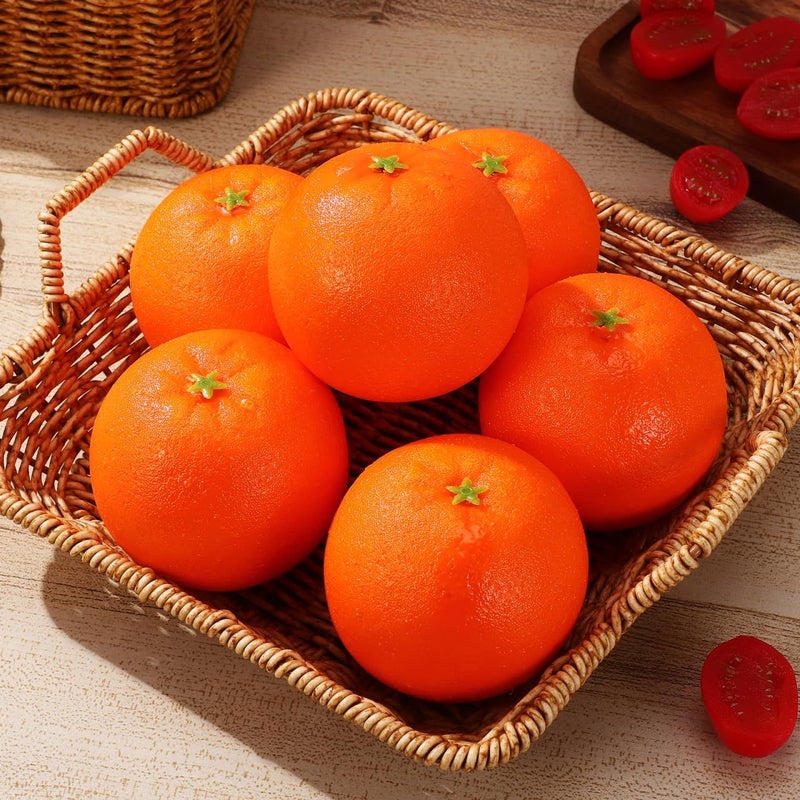 Unomor 3 Pack Artificial Oranges Lifelike Simulation For Home Decor - Image 3