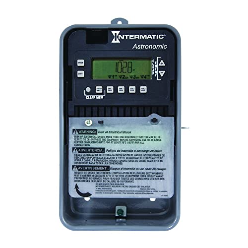 Intermatic ET8415CR Astronomic Electronic Time Switch - Auto-Voltage Operation, 56 Fixed & 8 Astronomic Events - Independent Dusk/Dawn Settings, Configurable Outputs with Supercapacitor - Image 1