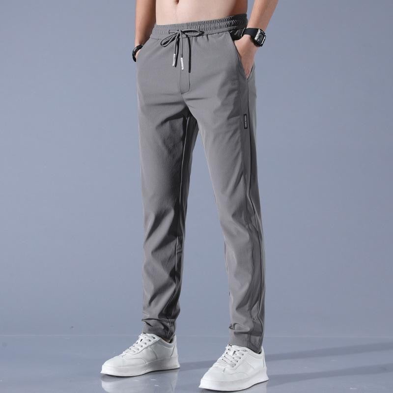 Men'S Work Pants Men'S Work Loose Wear-Resistant Dirty Work Clothes Work Breathable Ice Silk Summer Work Pants - Image 1