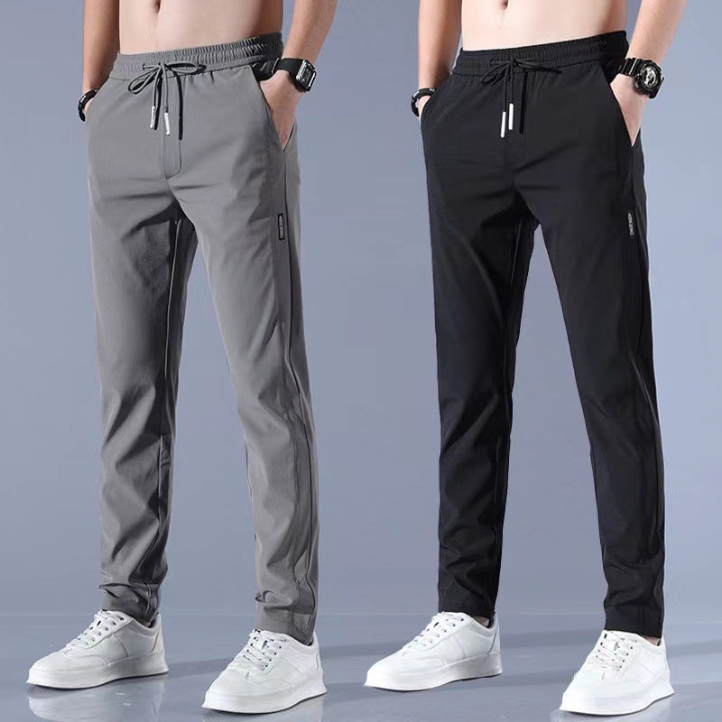 Men'S Work Pants Men'S Work Loose Wear-Resistant Dirty Work Clothes Work Breathable Ice Silk Summer Work Pants - Image 2