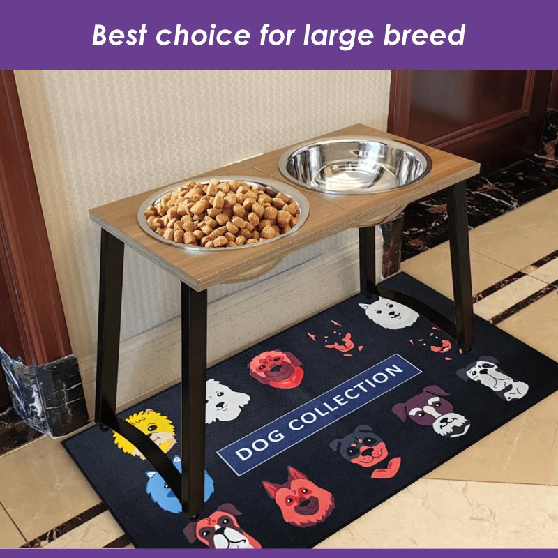 TIDANT Elevated Dog Bowls for X-Large Dogs with Spill Proof Mat 2 X-Large 3000ML(13CUPS) Stainless Steel Dog Bowls, 16.5" Tall Raised Dog Bowl Stand,Dog Food & Water Bowls for Large, Extra Large Dogs - Image 4