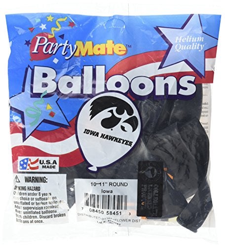 Qualatex Pioneer Balloon Company 10 Count University of Iowa Latex Balloon, 11", Multicolor - Image 1