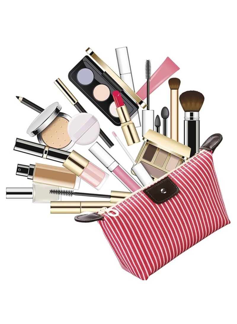 Prostuff.in Prostuffin MultiFunctional Strip Fashion Design Cosmetic Pouch Travel Toiletry Carrying Purse Makeup Bag Mini Travel Waterproof Portable Zipper Foldable Pouches for Women Multicolor 1 Pcs  - Image 3