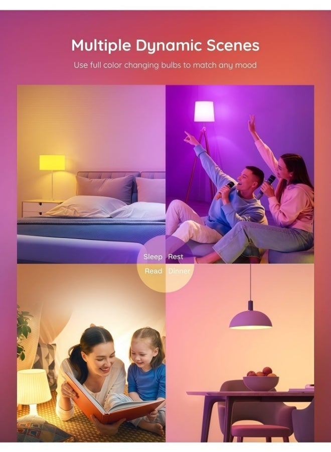 Lurette 6W E14 Base RGBCW Smart Bulb, Bluetooth Connection, Remote Control, Tuya App Control, 800LM Color Changing LED Bulb, Multi-functional (1 Pack) - Image 5