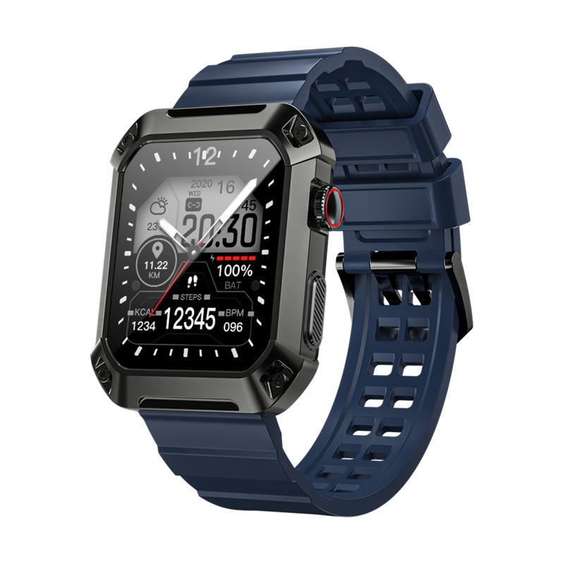 LOKMAT OCEAN 2 PRO Smart Watch 1.83-Inch IPS FullTouch Screen BT Call Fitness Tracker IP68 Waterproof Blood Oxygen/Sleep/Heart Rate/Blood Pressure Monitor Multiple Sports Mode - Image 1