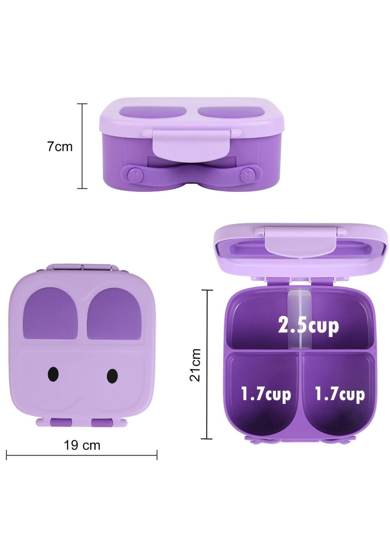 صناديق غداء للأطفال، صندوق غداء بلاستيكي مكون من 4 أقسام مع مقسم قابل للإزالة، حاوية غداء للمدرسة، السفر، النزهة، خالية من مادة BPA، 1400 مل، أرجواني - pzsku/ZEC1189396ABCAC100141Z/45/_/1698305501/01d77d71-7a80-4a9e-a2d1-9d875e20f460