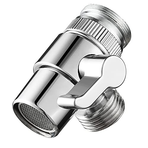 CIENCIA Brass Sink Faucet Diverter Valve to Sink Hose Sprayer,Faucet Splitter for Kitchen,Sink Faucet Replacement Part M22 x M24,SBA021 - Image 1