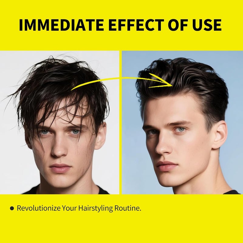 Men's Hair Styling Clay - Matte Powerful Hair Gel, Containing Plant Essence, Persistent Shaping,Fresh and Non Greasy, Easy to Clean, 80g - Image 5