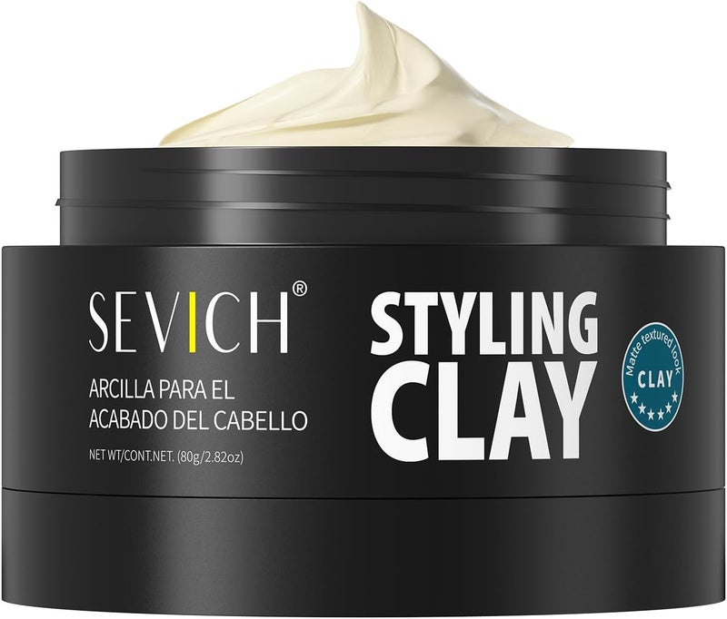 Men's Hair Styling Clay - Matte Powerful Hair Gel, Containing Plant Essence, Persistent Shaping,Fresh and Non Greasy, Easy to Clean, 80g - Image 1