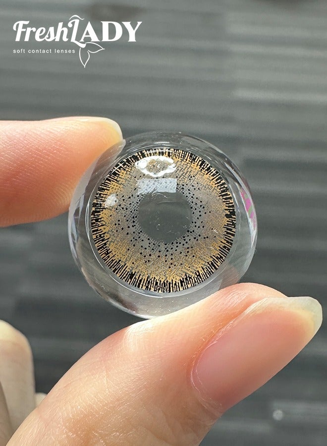 سيدة جديدة عدسات لاصقة ملونة بنية من فريش ليدي للاستخدام السنوي - Image 5