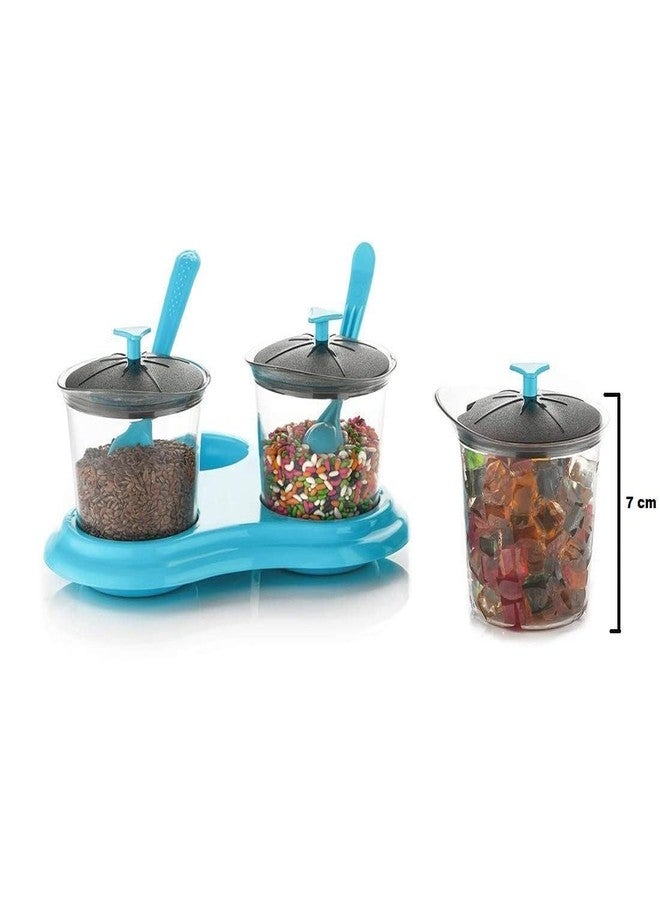 RENARSH3 in 1 Plastic Multipurpose Dining Pickle Storage Jars with Lids and Tray Holder - Image 2