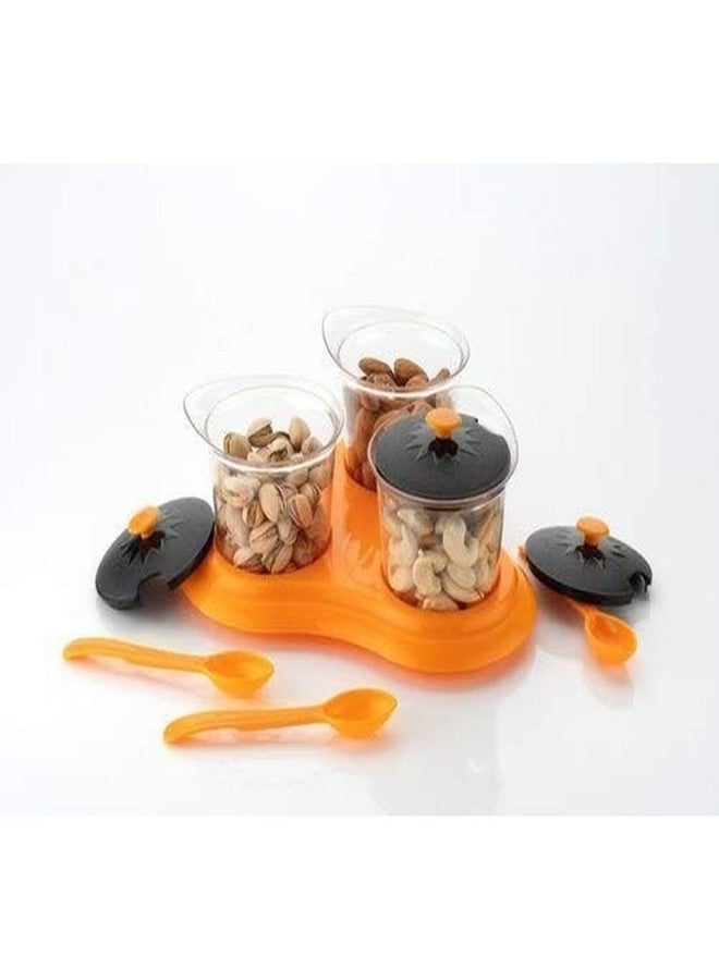 RENARSH3 in 1 Plastic Multipurpose Dining Pickle Storage Jars with Lids and Tray Holder - Image 4