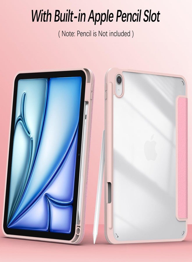 Xkladz جراب Xkladz لجهاز iPad الجيل العاشر 10.9 بوصة 2022، جراب مع حامل قلم، غطاء خلفي شفاف، تصميم أنيق وجذاب للنساء والفتيات والفتيان، خاصية التشغيل/الإيقاف التلقائي، لون الفراولة - Image 3