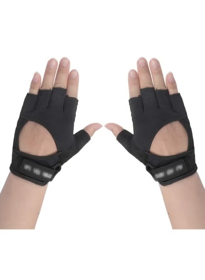 CAMPANAS Gym Hand Gloves with Anti-skid and Wear-resistant, Comfortable Exercise Gloves and Breathable Cycling Gloves, Weight Lifting Gloves, Black M - Image 2